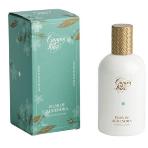 Frasco de Perfume en Ceramica Blanca con tapón dorado Campos de Ibiza Flor de Almendra