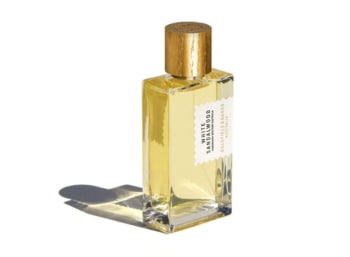 Botella de Agua de Perfume con tapón de madera dorado Goldfield & Banks White Sandalwood