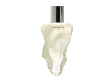 Frasco de perfume de cristal degradado blanco en forma de silex Neandertal Light
