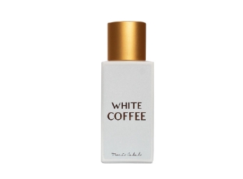 Frasco blanco con tapon dorado Toni Cabal White Coffee