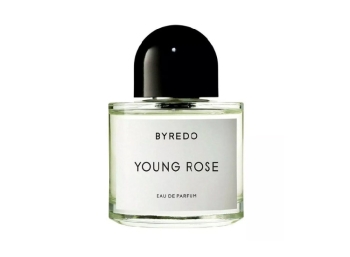 Frasco de Perfume cilindrico con tapon negro BYREDO Young Rose 