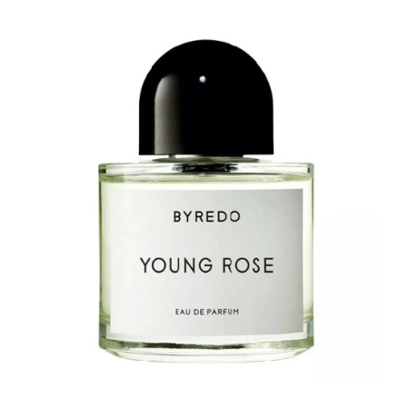 Frasco de Perfume cilindrico con tapon negro BYREDO Young Rose 