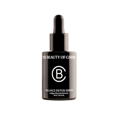 Bote de vidrio negro con gotero The Beauty of Caring Balance Detox Serum
