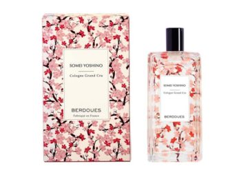 Frasco de Perfume con hojas rosas Berdoues Somei-Yoshino
