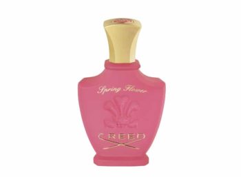 Frasco de ceramica rosa con tapon dorado de agua de perfume Creed Spring Flower
