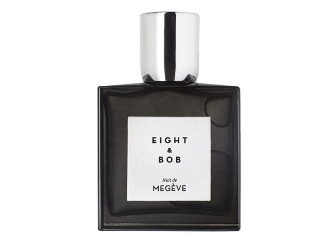 Frasco de Agua de Perfume Negro con tapón plateado Eight & Bob Nuit de Megève