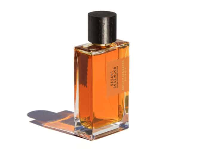 Frasco de agua de Perfume con tapón de madera Goldfiled & Banks Desert Rosewood