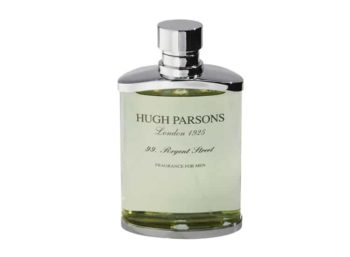 Frasco de Perfume trasparente en forma de petaca Hugh Parsons 99 Regent Street