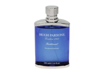 Frasco de perfume azul con forma de petaca Hugh Parsons Traditional