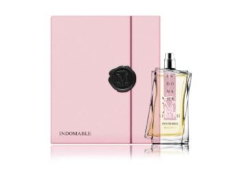 Frasco de perfume con caja rosa Morph Indomable