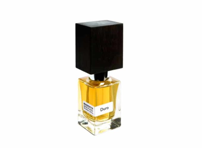 Frasco rectangular con tapón de madera de extracto de perfume Nasomatto Duro
