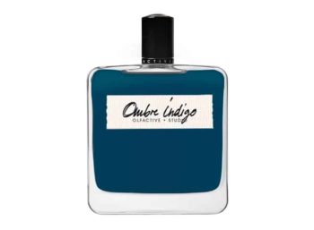 Frasco tipo petaca de cristal de agua de perfume Olfactive Studio Ombre Indigo