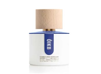 Frasco redondo blanco de cerámica con tapón de madera Santi Burgas M ÔIKB