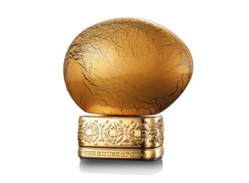 Frasco de agua de perfume en forma de huevo pintado a mano The House of Oud Golden Powder