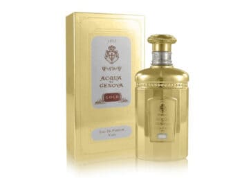 Frasco dorado de Agua de Perfume Acqua di Genova Gold