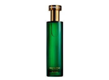 Frasco Agua de Perfume verde con tapón dorado Hermetica Multilotus