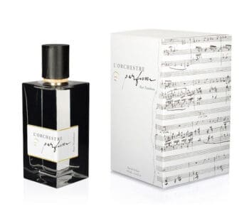 Frasco de agua de Perfume con caja con partitura musical L'Orchestre Parfum Rose Trombone